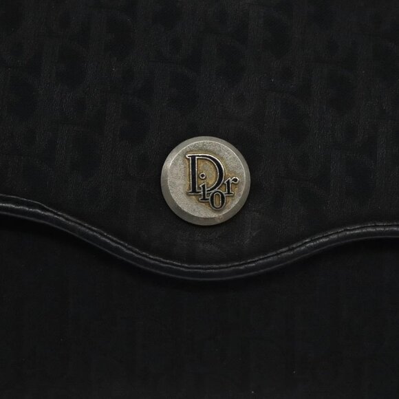 Christian Dior Trotter Canvas Shoulder Bag Black Auth BA3304 - Picture 11 of 16